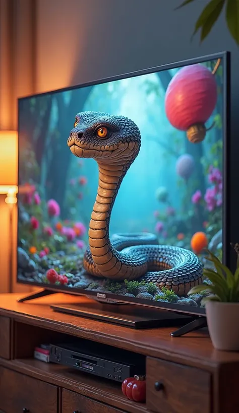 TV mein ek snake ka program dikhaya ja raha hun picture cartoon admission mein 3D mein