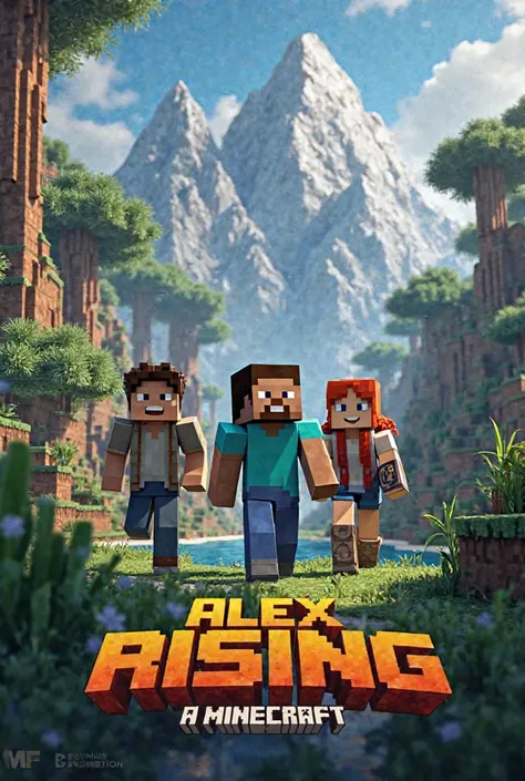 Poster do Filme "Alex Rising: A Minecraft Movie (2028)" |  Jack Black is Steve, Emma Stone is Alex | Live Action Movie | Estilo: Realista |