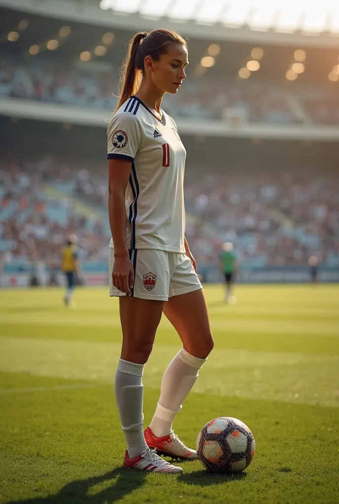 female soccer player standard position