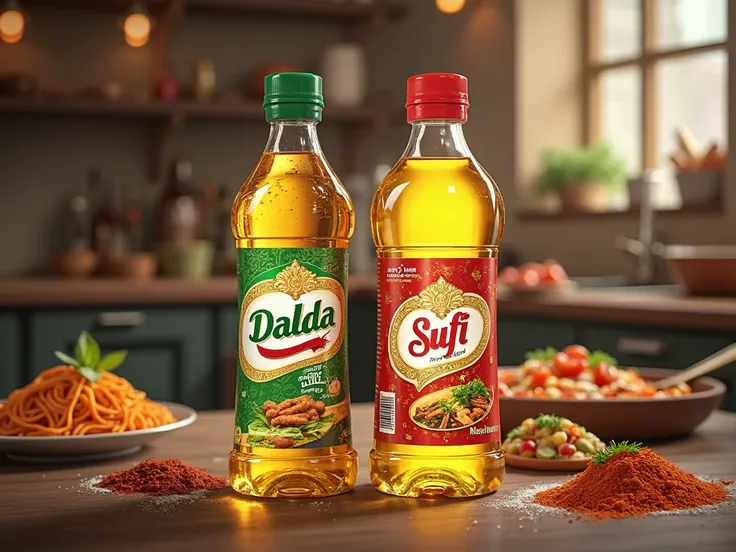 dalda cooking oil and sufi cooking oil pakistani brand