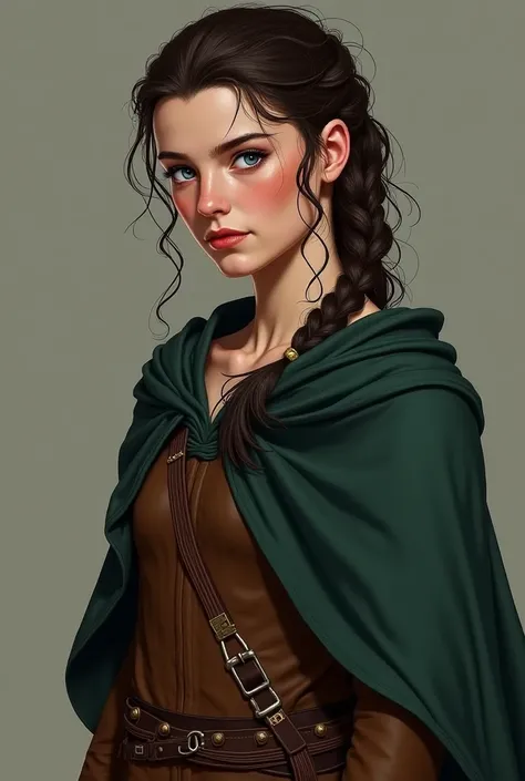 Lyanna Arryn is an 18-year-old noblewoman from the Vale with a strong, athletic build. She has dark brown hair, often worn in a practical ponytail or a messy braid. Her piercing blue eyes stand out against her sun-kissed skin, which has a light tan from sp...