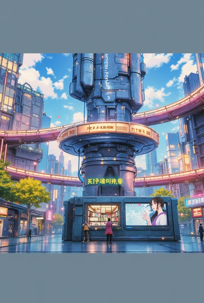 ((HDR,detailed,masterpiece,highres:1.9)),detailed cyber-city,floating-building,futuristic car[masterpiece,highres,realistic,detailed],intersection,neon lights,line art,a few of the people(masterpiece,highres,UHD) visit the mall, pop-up signs, anime-style,
...