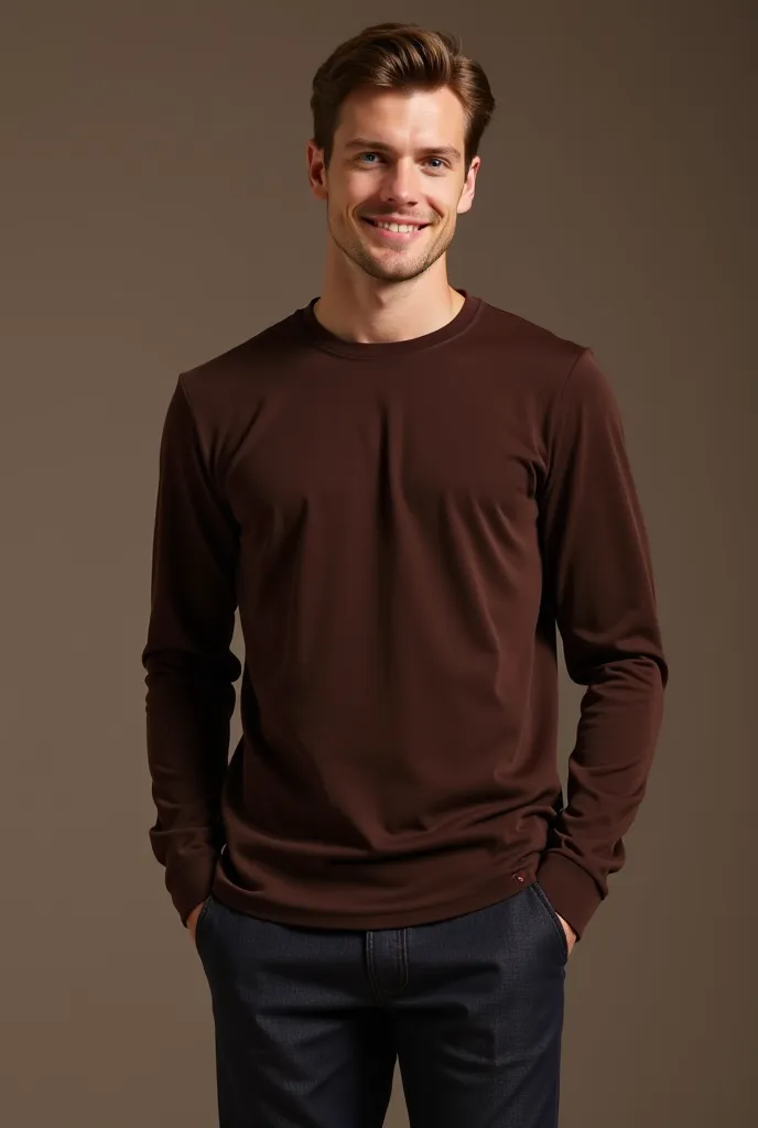 Design Jersey shirt with a color of dark brown