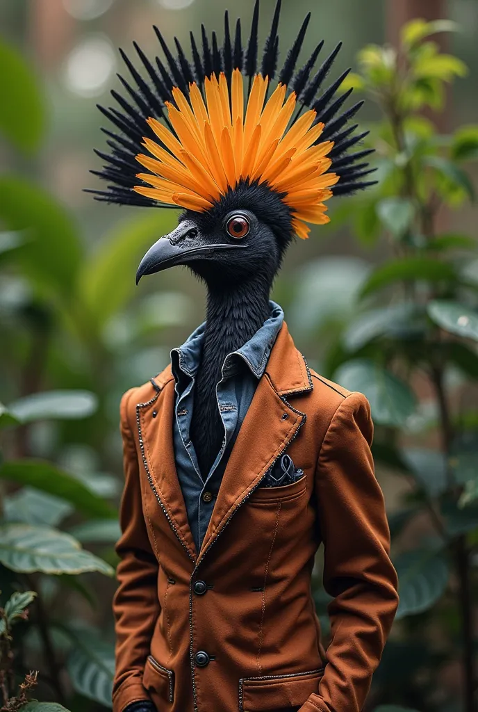 Hoopoe bird wearing jacket