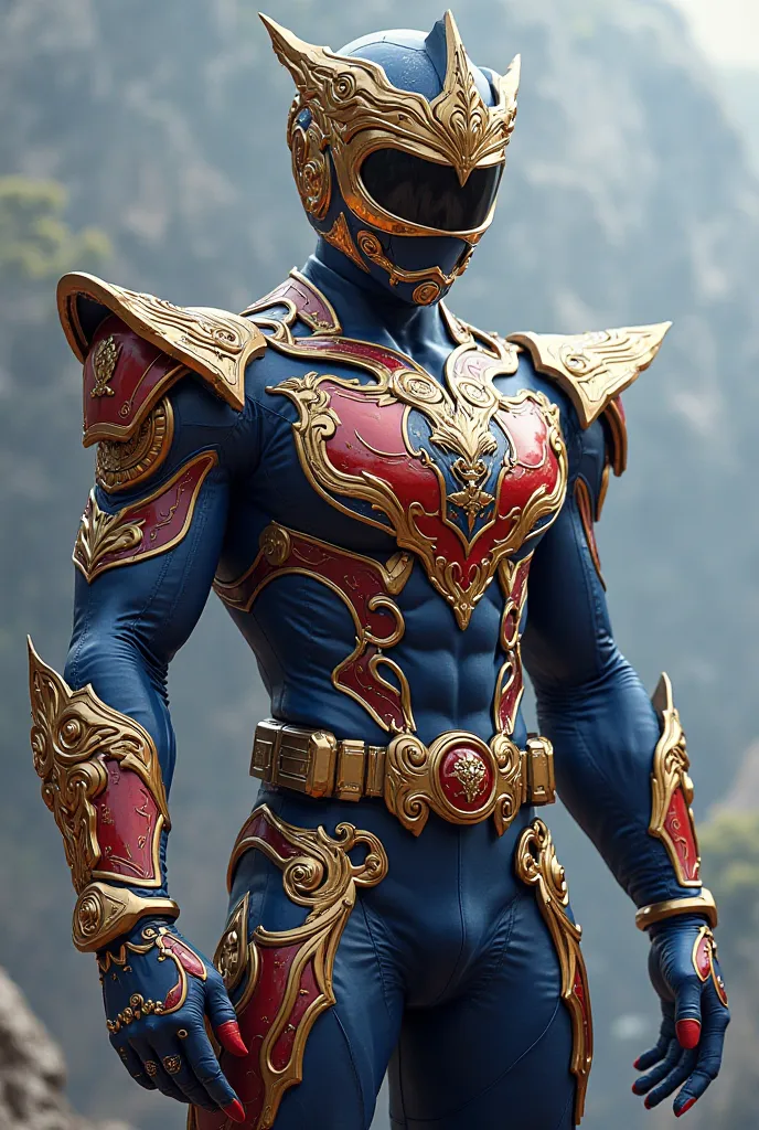 Make a super sentai suit based on theme laksamana melayu