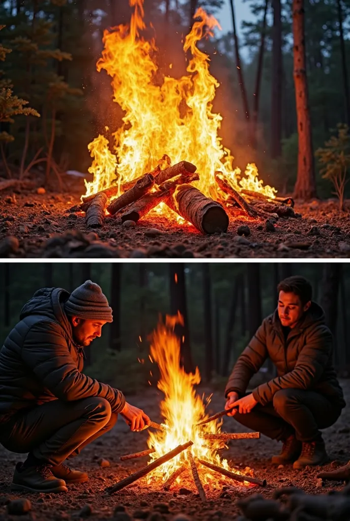 Drakeposting meme:  One panel shows a raging fire. The other panel shows someone carefully extinguishing a campfire by removing the fuel (wood).  The caption could be: "Fire Triangle: All elements present" vs. "Fire Triangle: Fuel removed, fire extinguishe...