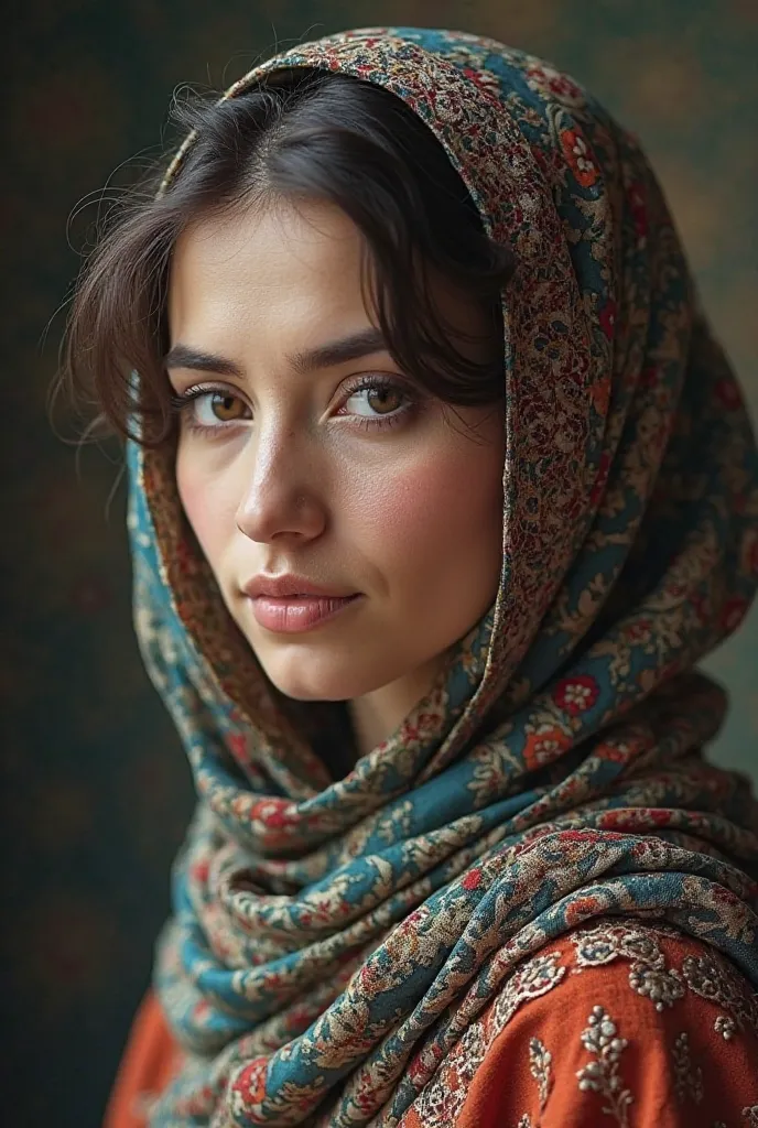 A picture of a woman wearing a beautiful hijab 