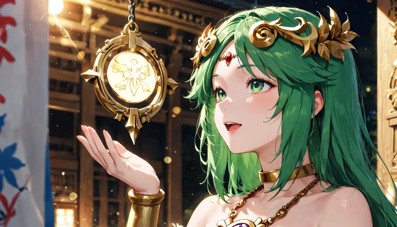 Sexual、Palutena、medium bust、Pizuri、 looks up、upper body、temple、テンションが高いセックシーな女神Palutena、medium bustサイズ、Pizuri、Look up、upper body、Shrine Temple、Excited Atmosphere High Quality Digital Painting、realistic、 hi-res、Lots of Details、professional pose、Vivid Colors...