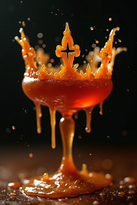 Nightcocktails this name in a crown design giving the shape of the name in melted caramel 