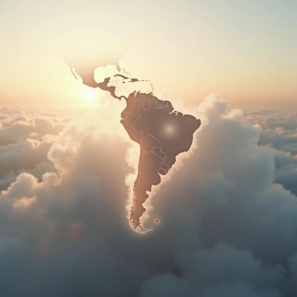 I really like this image, I just want you to change the smoke, to be the map of Latin America in the form of a flight, For the rest don't change anything else