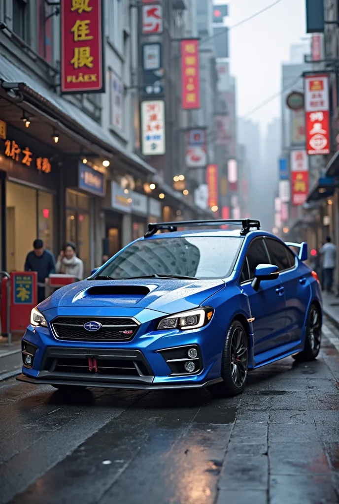  夜の都市の通りで、改造を施されたSUBARU WRX 車がスリリングなドリフトを披露する、ハイパーリアリスティックなシーン. 車はスポーティなボディキットを備えています, カスタム合金ホイール, そして、輝くネオンアンダーグローライトを備えた鮮やかなペイントジョブ. 車の周りには、タイヤスモークが激しく渦巻いています, アスファルトに目に見えるS字の跡を残して. 街の鮮やかなネオンライトが車の洗練された表面に反射しています, 大胆な改造を際立たせる. 背景には、カラフルなネオンサインのある都市の建物がぼや...