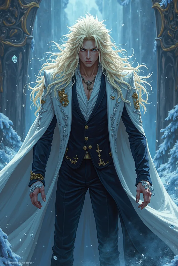 Dio Brando with Elsa from frozen hair