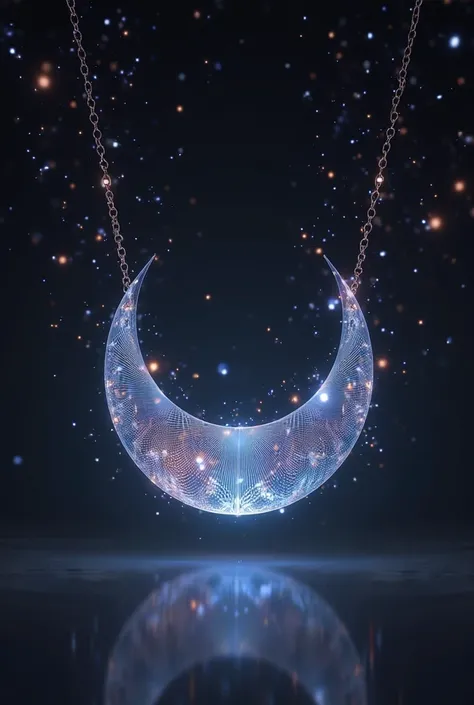 Create an necklace with circle pendant that can detect the heart rate variability, sleep patterns, stress levels and make it holographic style