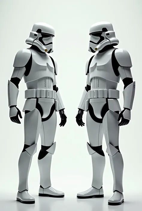 Create two stormtroopers with helmets and black briefs and without a bib