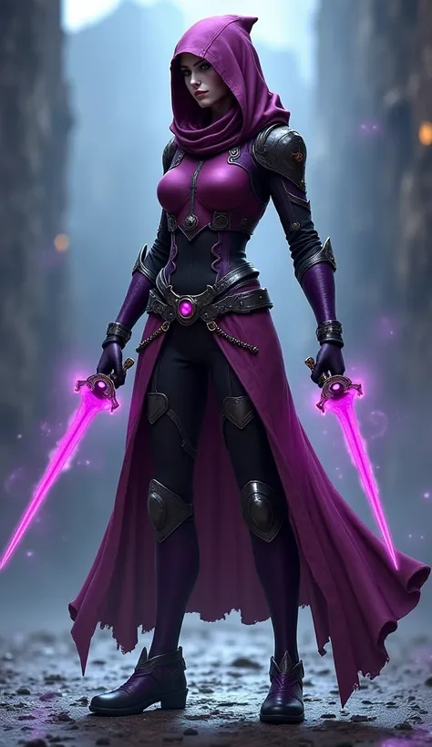 **Nyxara the Shadowdancer**  
- **Origin**: Edenia  
- **Weapon**: Twin daggers that can phase in and out of reality  
- **Backstory**: A rogue assassin from Edenia, Nyxara uses her mastery of shadow magic to strike from the darkness. She enters the tourna...