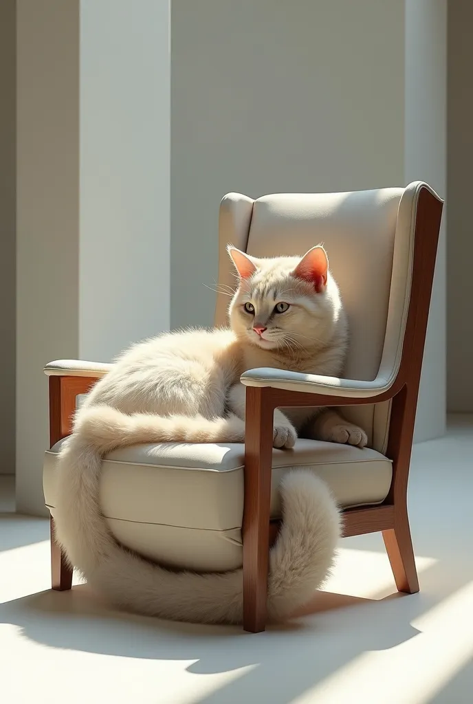 Cat in the shape of a chair