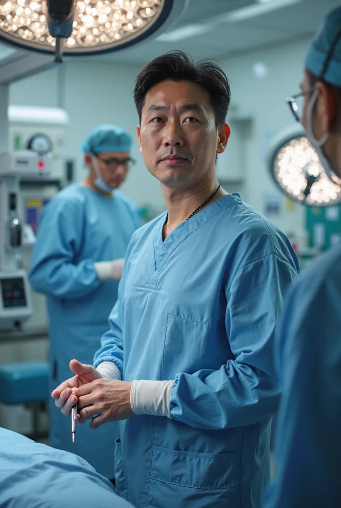 Creat an Asian surgeon male