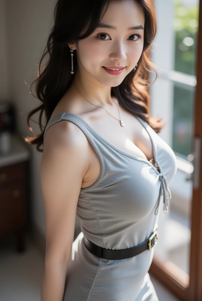 (ultra detailed,photo,photograph,high resolution,4k,8k,photorealistic,detailed background,Japanese young adult woman actress,Statuesque,waist,big breasts,long legs,170cm tall,suspicions,oval face,detailed eyes and skins,roman nose,thin eyeblows,Double eyel...