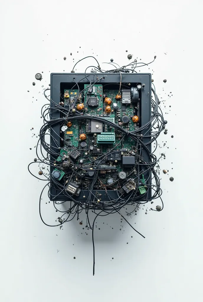 Electronic waste logo with computer 
