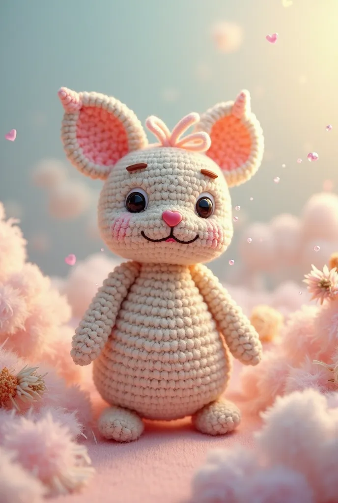 Cute little fantasy crocheted toy