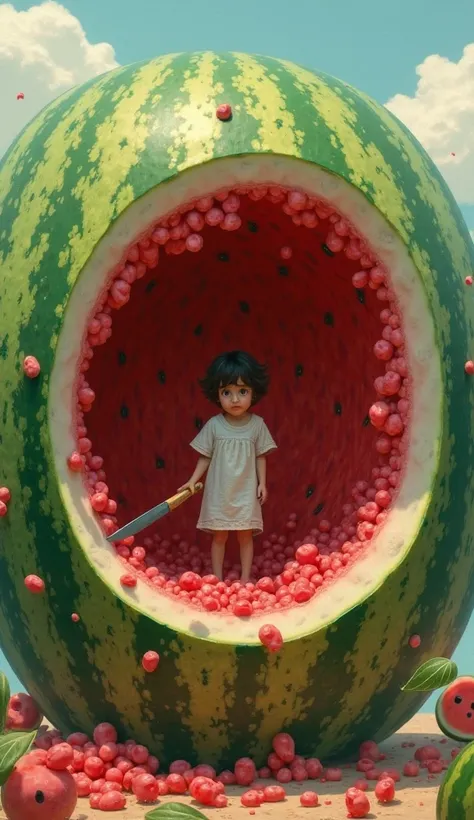 Who will cut the watermelon inside a watermelon?