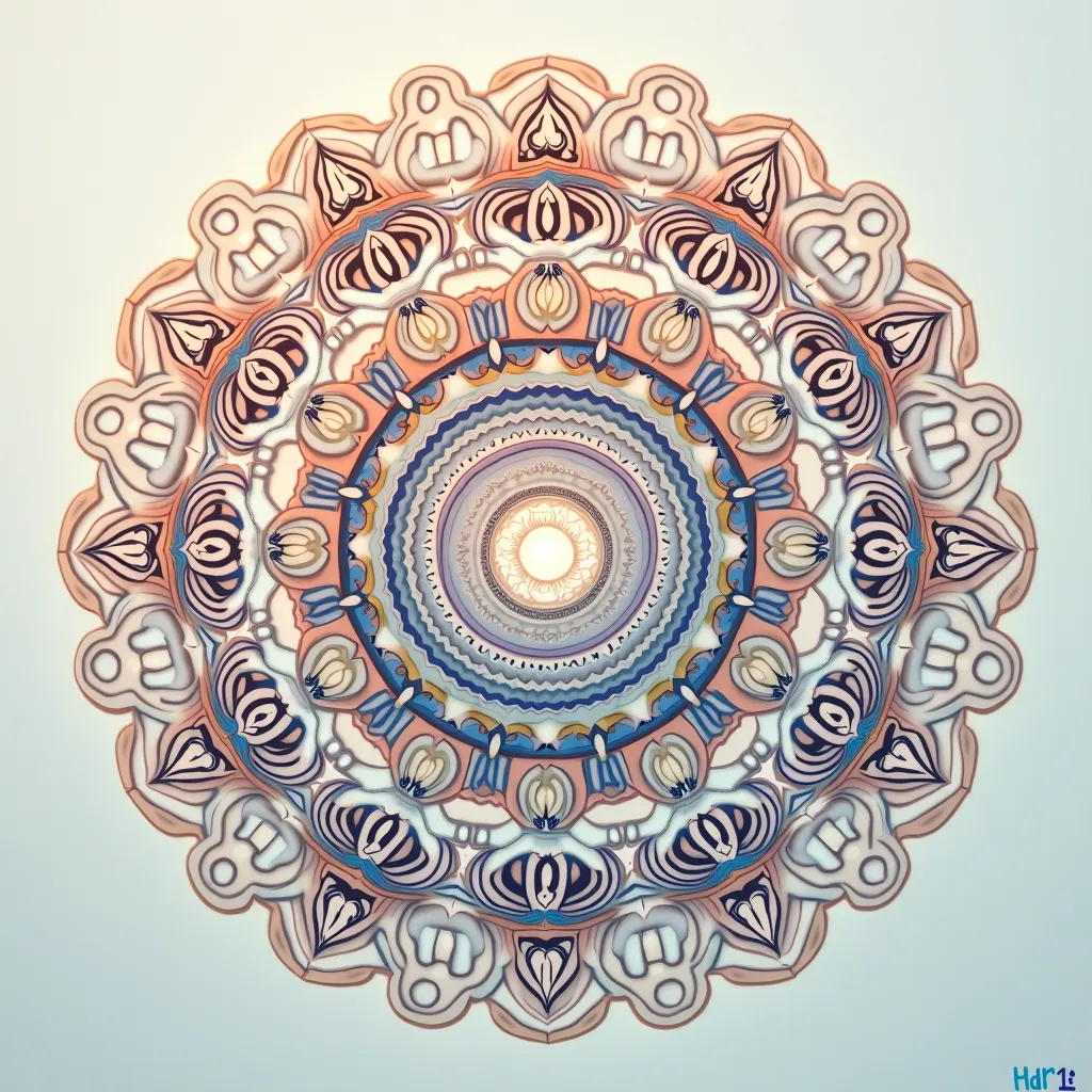 mandala wallpaper,hyperdetailed, UHD, light colors