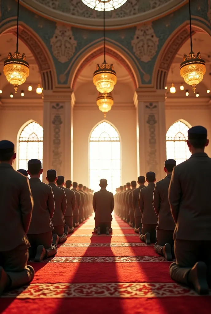 Muslim s offering namaz in mosque 