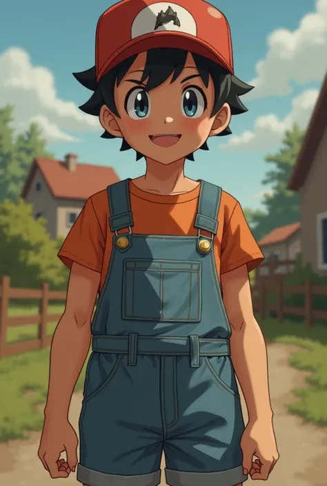 young boy can you help me beat off in my overalls? shirtless Pokemon style