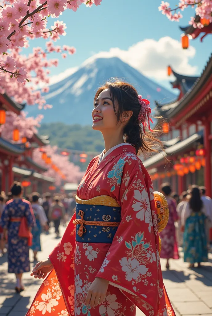 Mía Khalifa at a Japanese festival 