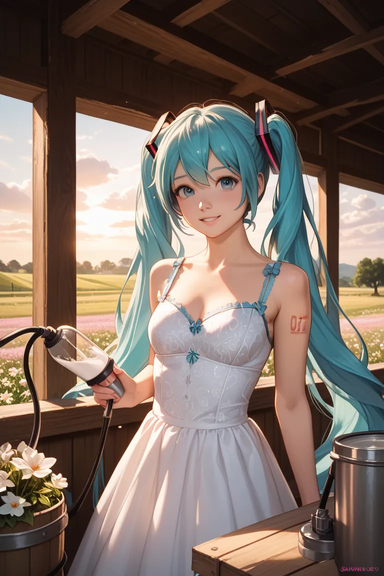 milking machine, Hatsune Miku