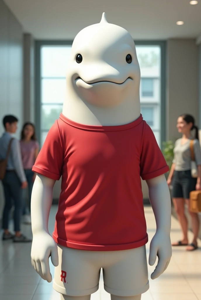 Txt2Img
You can create a beluga whale as an institution's mascot by wearing a red t-shirt with white shorts
