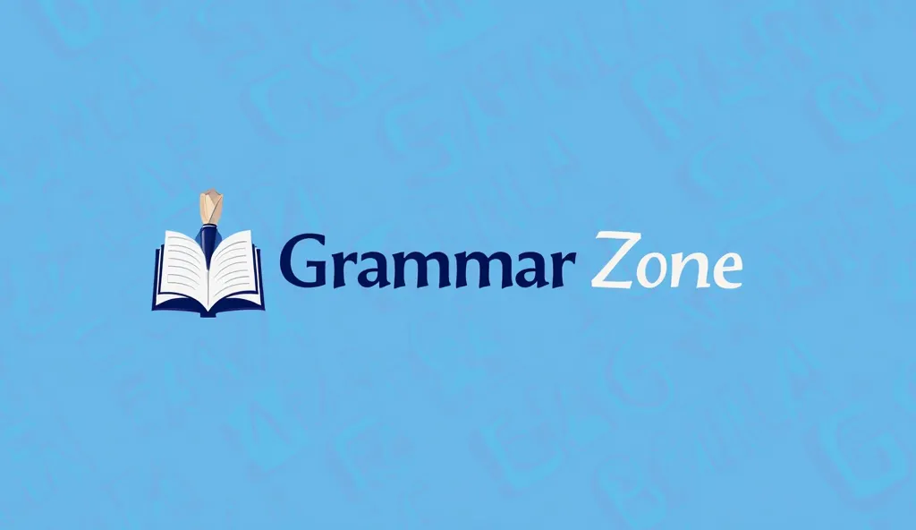 "Design a premium, modern, and professional logo for 'Grammar Zone'. The logo should have a clean and elegant look with a sleek, bold, and stylish font. Use a sophisticated blue and white color scheme to represent clarity, knowledge, and education. Incorpo...