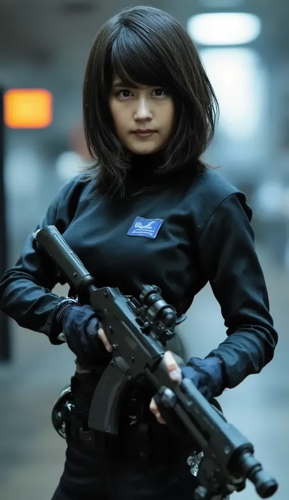 ( 最     high quality       , 4K, 8k,         kampala    , masterpiece: 1.2), (     , realistic, realistic:1.37),   (((   Female soldier in futuristic costume    ))),          ((   wearing ))、   beautiful dark-haired Female soldier in futuristic costume    ...