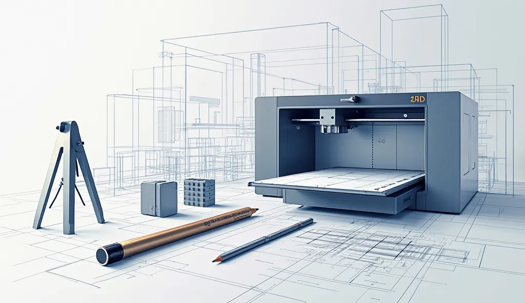 POSTER FOR A REPRESENTATION TECHNOLOGY CLASSROOM THAT HAS A DRAWING ELEMENT SUCH AS COMPAS, Squad rule, pencil, A PERSPECTIVE DRAWING AND A 3D PRINTER THAT SAYS REPRESENTATION TECHNOLOGY