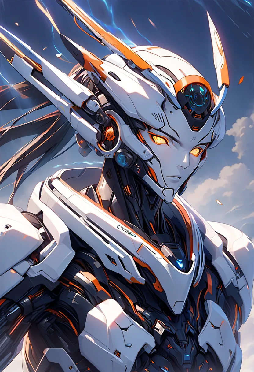 Generate detailed male human cyborg hybrid,  This prompt 、 create fascinating depictions of detailed human-cyborg hybrids, organic、mechanical、Showcasing a seamless fusion of cybernetic elements. Combat class cyborgs are supposed to have advanced technology...