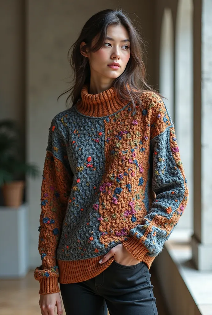 Jersey sweater unusual design 