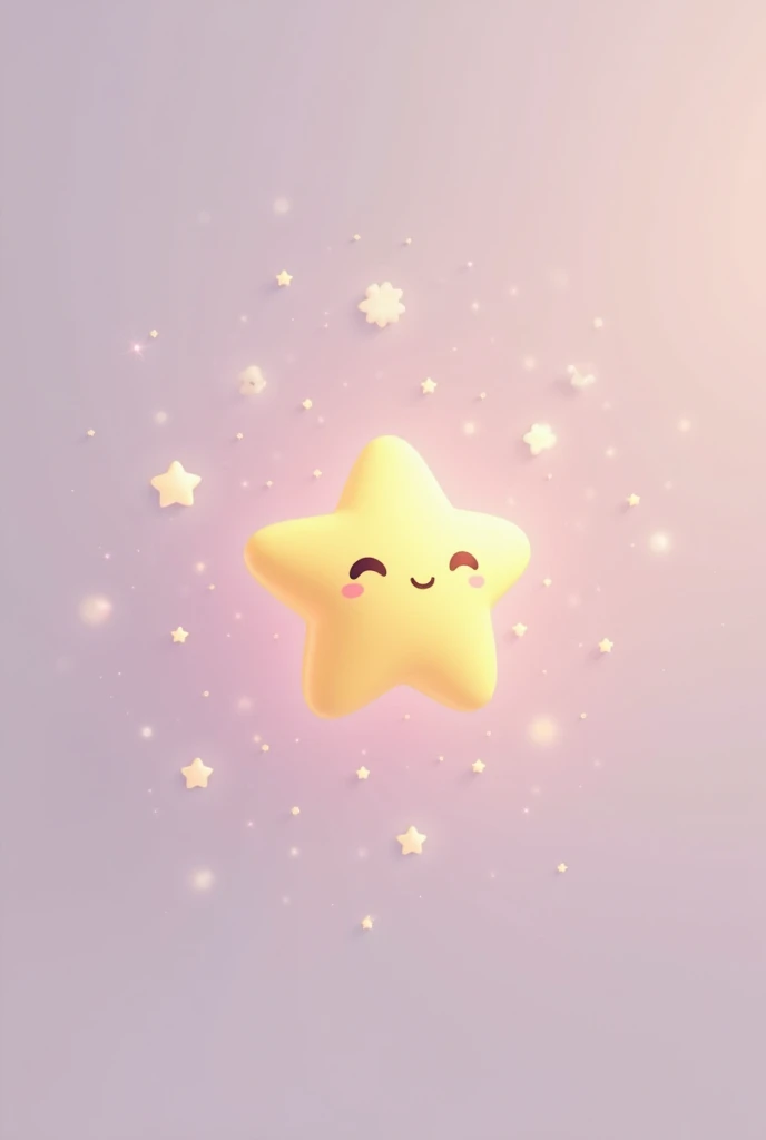 One single kawaii pastel star, no background 