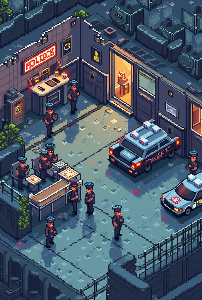 Police Station Map 8bit 