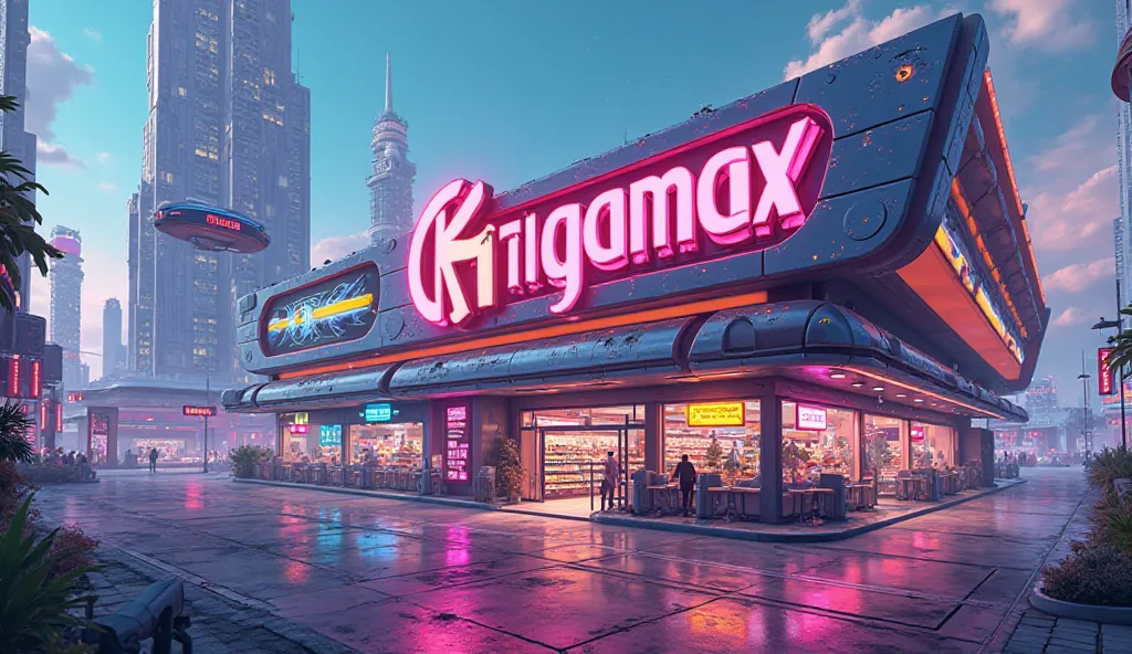 Agaming thumbnail of supermarket and name of supermarket KrigaMax thumbnail looks like game and name of supermarket KrigaMax 