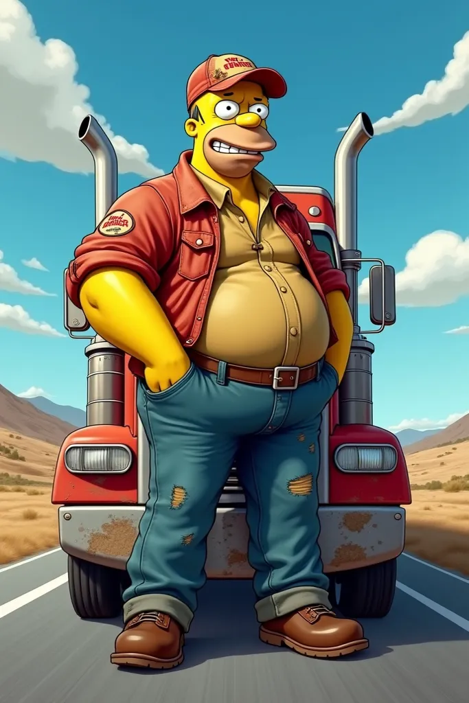 Homer Simpson trucker 