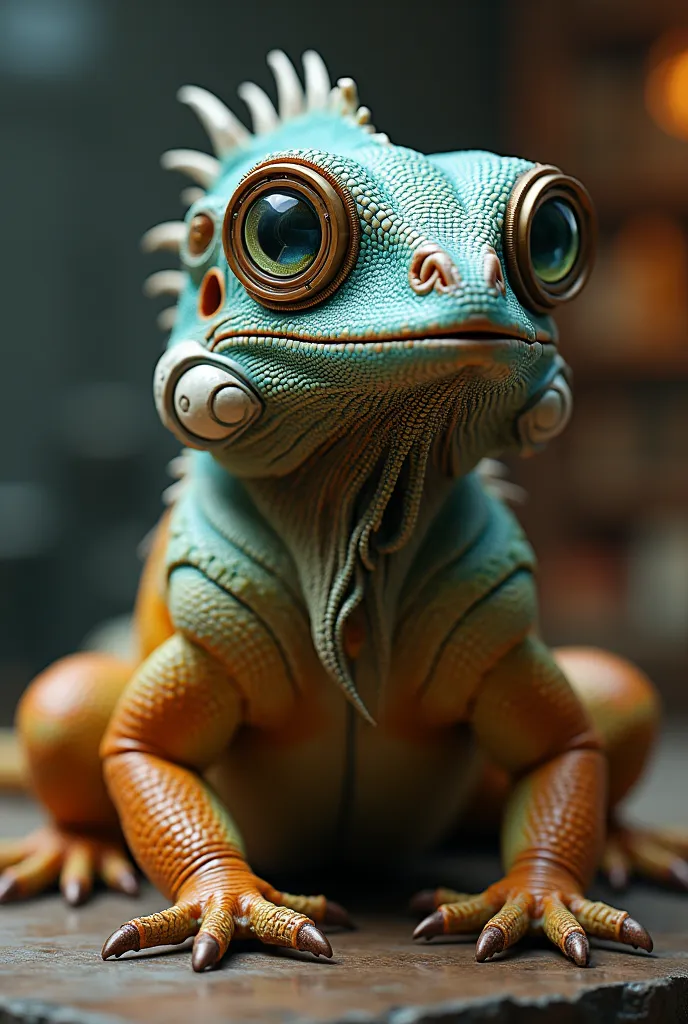 Iguana with scientific coat and highly investigative lenses will be called RADEBO