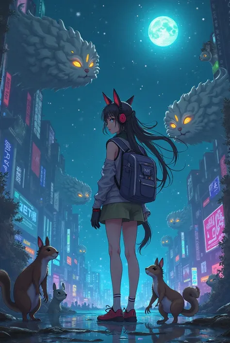  * Basics:
   * Japanese woman in her 20s wearing flying cat ears, Fantasy, colorful, exhaustiveな背景
   * unknown creatures that live in the deep sea, Illumination,  real , In the water
   * Cyberpunk squirrels, neon,  near future city, exhaustive
 * Add el...