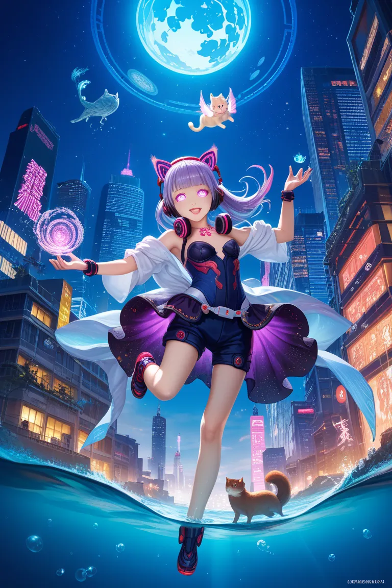  * Basics:
   * Japanese woman in her 20s wearing flying cat ears, Fantasy, colorful, exhaustiveな背景
   * unknown creatures that live in the deep sea, Illumination,  real , In the water
   * Cyberpunk squirrels, neon,  near future city, exhaustive
 * Add el...