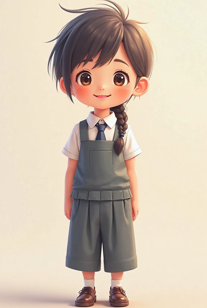 young cute  wearing school uniform 