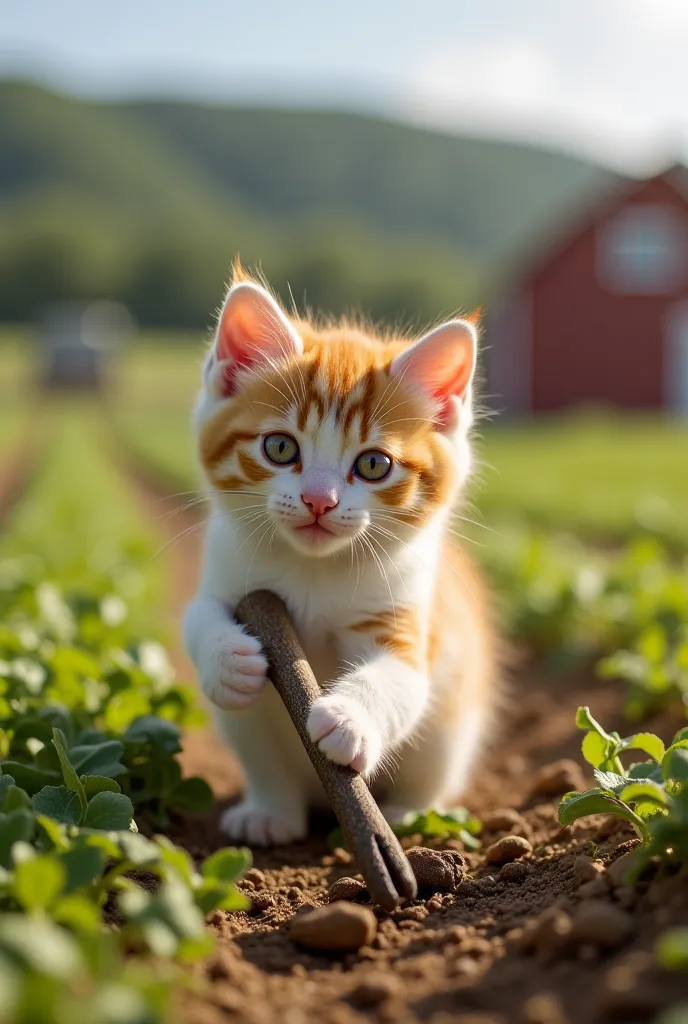 Videos of kittens working on the farm 