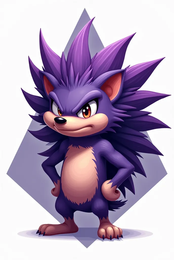 Brave violet hedgehog logo
