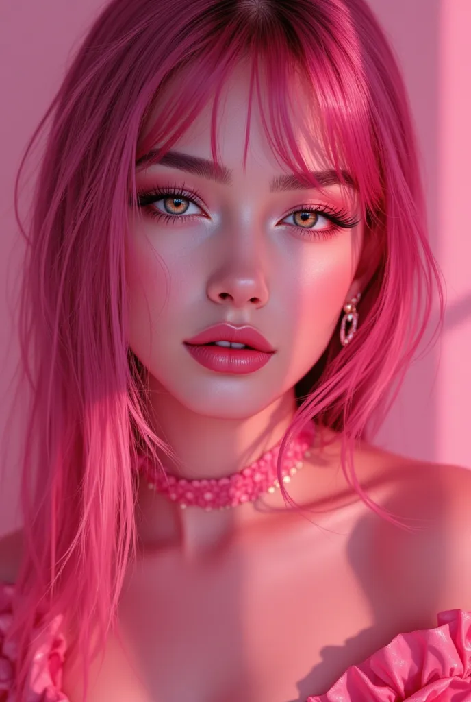 pinkfluxproultrafantasia, ((masterpiece, best quality)), a portrait very beautiful girl sexy cute, pixiv illustration, masterpiece, best quality, character design, Chanel, clear facial features, intricate design, design hairstyles HD, 8k, hyper realistic, ...