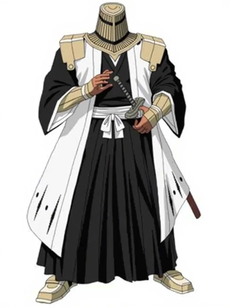 anime style,Tall and athletic man , brown skin,Chilling hair tied,Wide Face,black and white manga yukata,brown samurai armbands and shoulder pads,A gourd around the waist,a colossal sword in the hand.