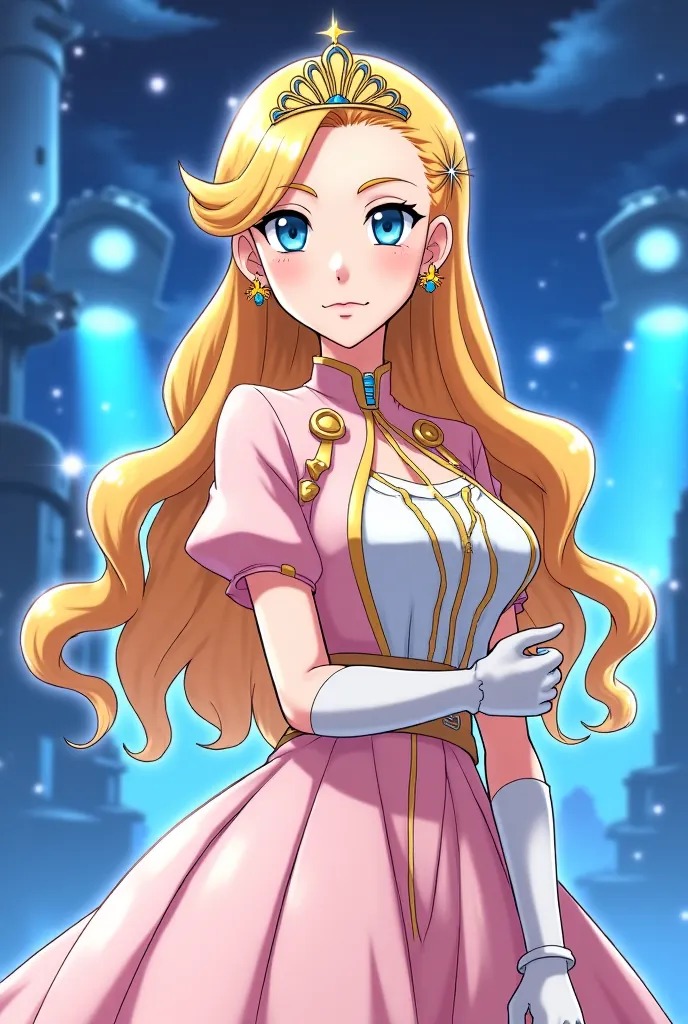 Digimon's anime-style cartoon image

"17-year-old aristocratic young woman with a refined and elegant appearance, His face transmits a bad vibe and he always looks over his shoulder, your eyes have a challenging tone. She has long blond hair with well-defi...