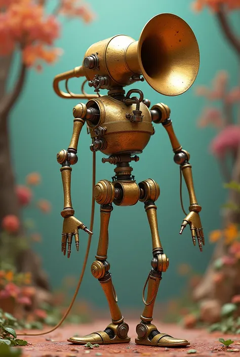 Create a man made out of a trombone